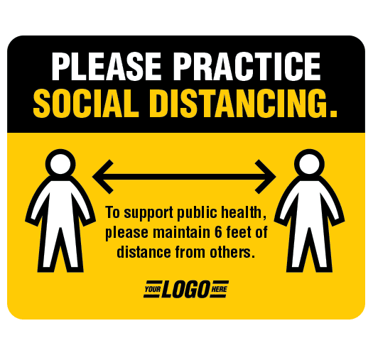 Social distancing sign