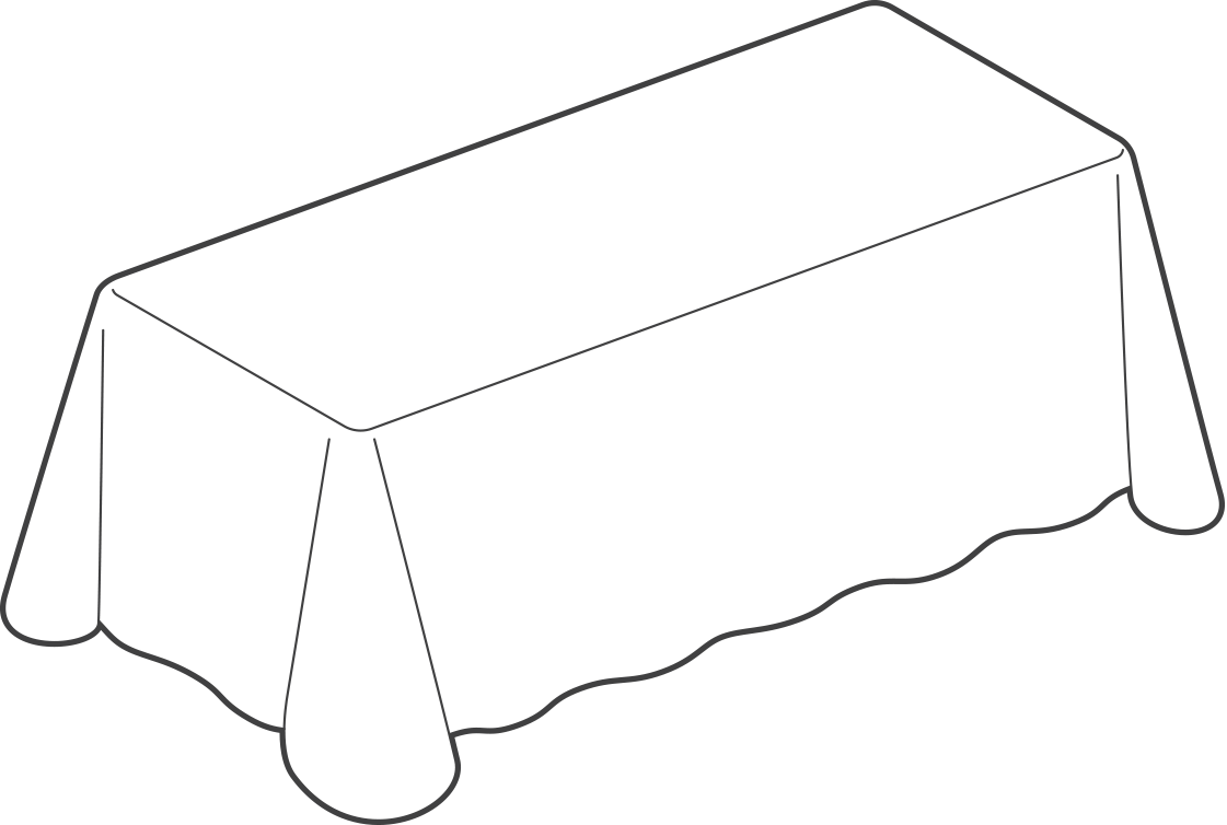 A drawing of this type of tablecloth