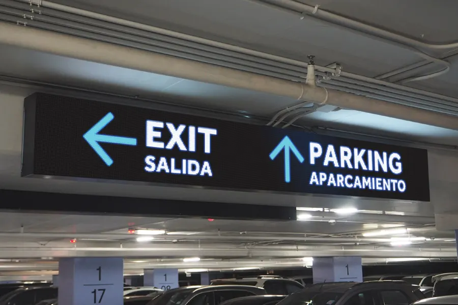 Parking garage sign