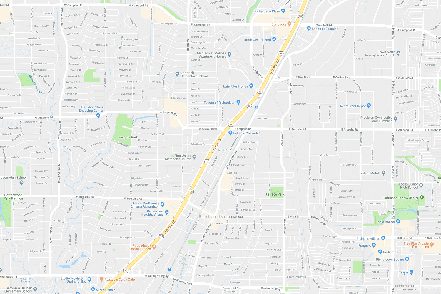 Map of Richardson location